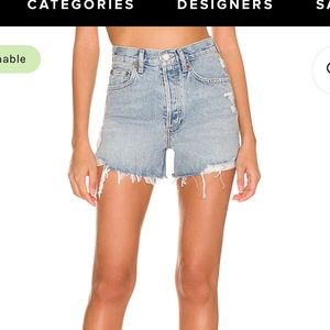 agolde dee high rise shorts